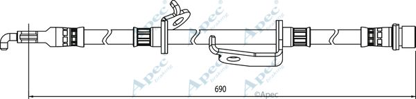 APEC BRAKING Bremžu šļūtene HOS4126